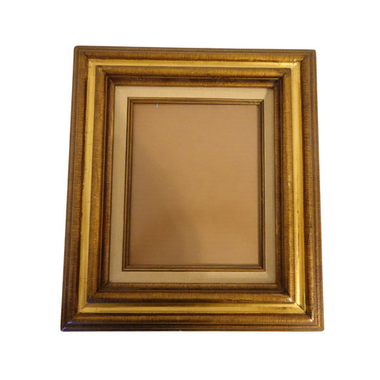 Vintage Gold Picture Frame, Wall Gallery Frame, 15X17 Gold Frame w/ Burlap Mat for 8x10 image