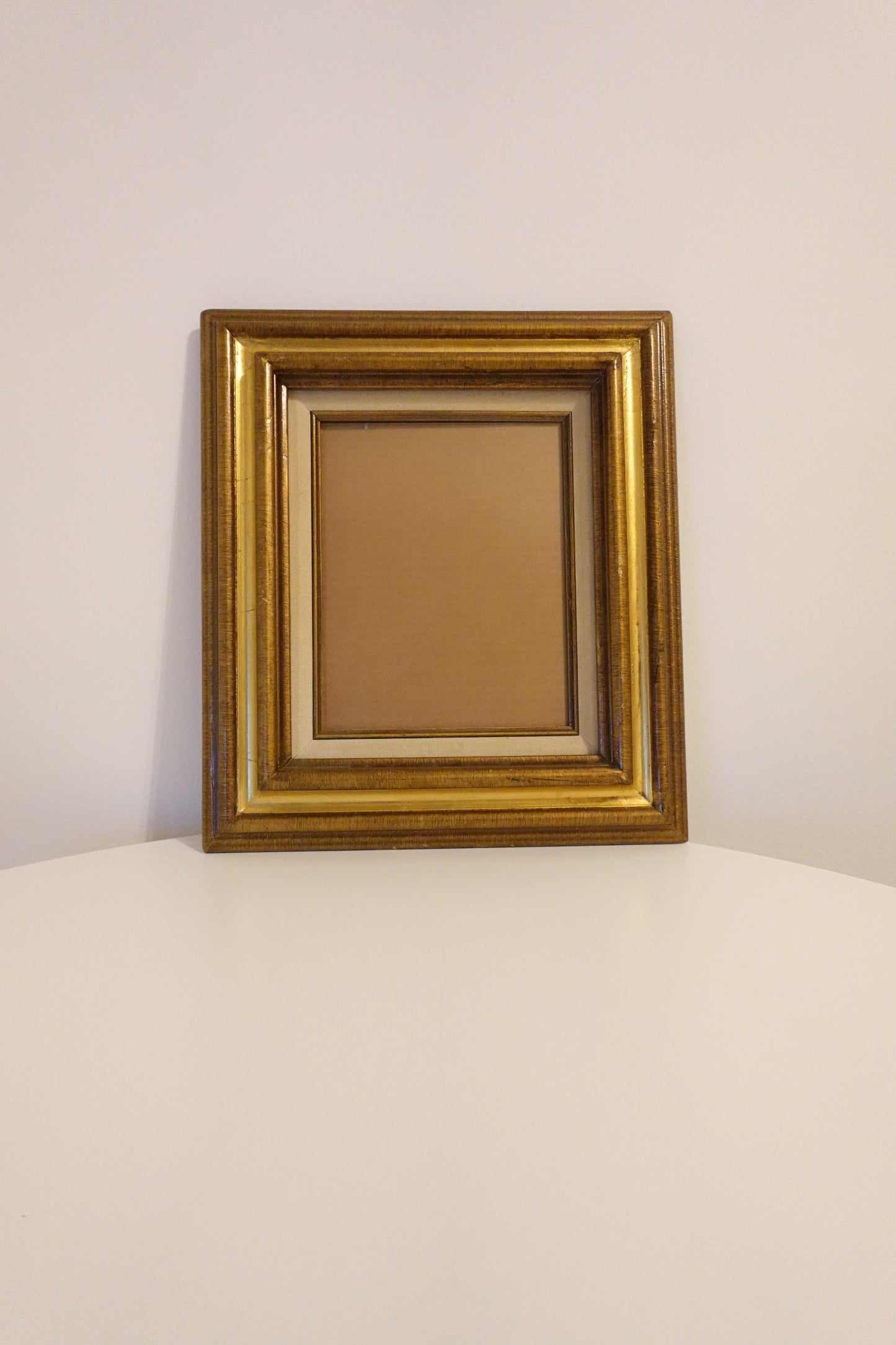 Vintage Gold Picture Frame, Wall Gallery Frame, 15X17 Gold Frame w/ Burlap Mat for 8x10 image