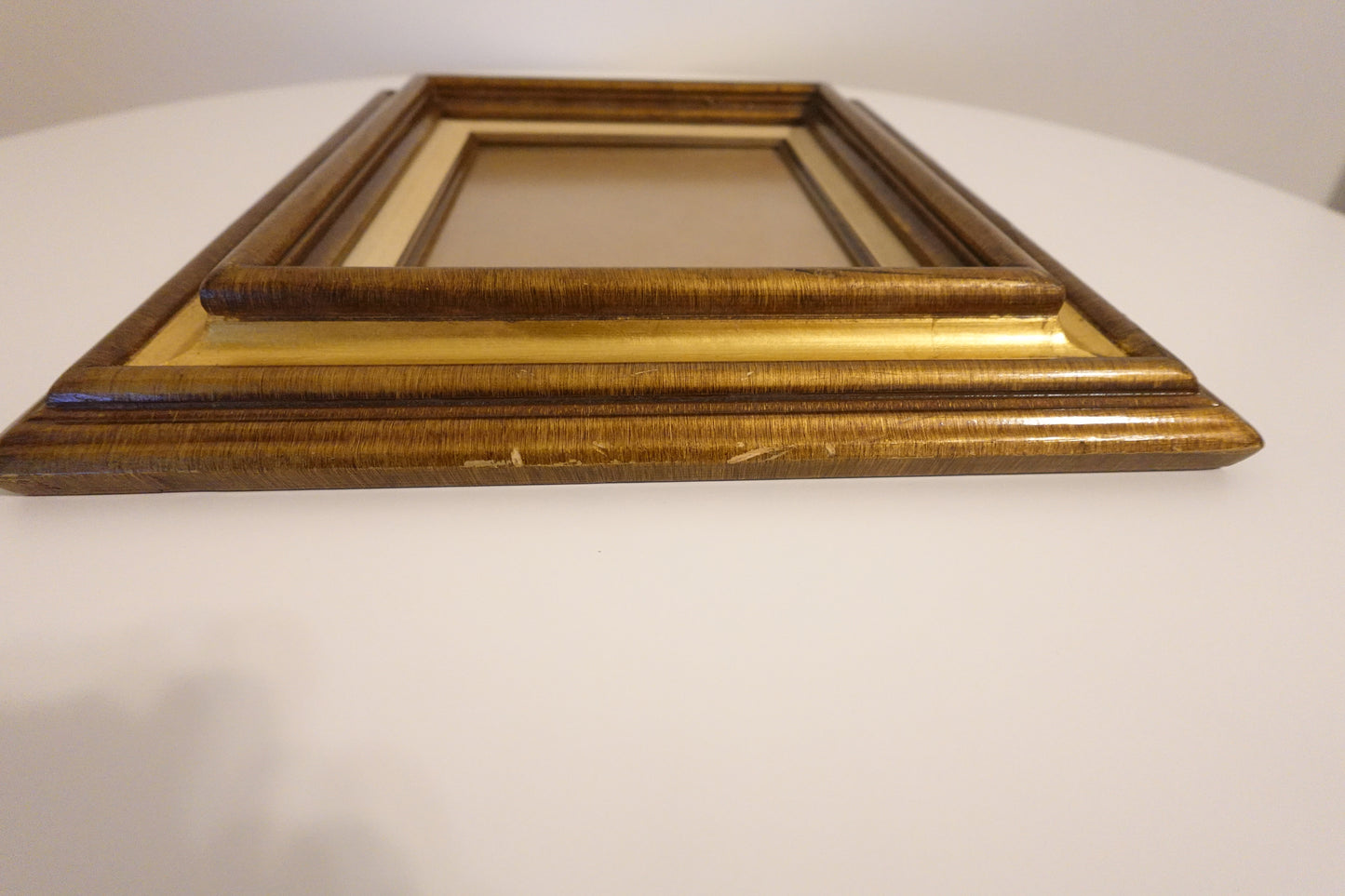 Vintage Gold Picture Frame, Wall Gallery Frame, 15X17 Gold Frame w/ Burlap Mat for 8x10 image