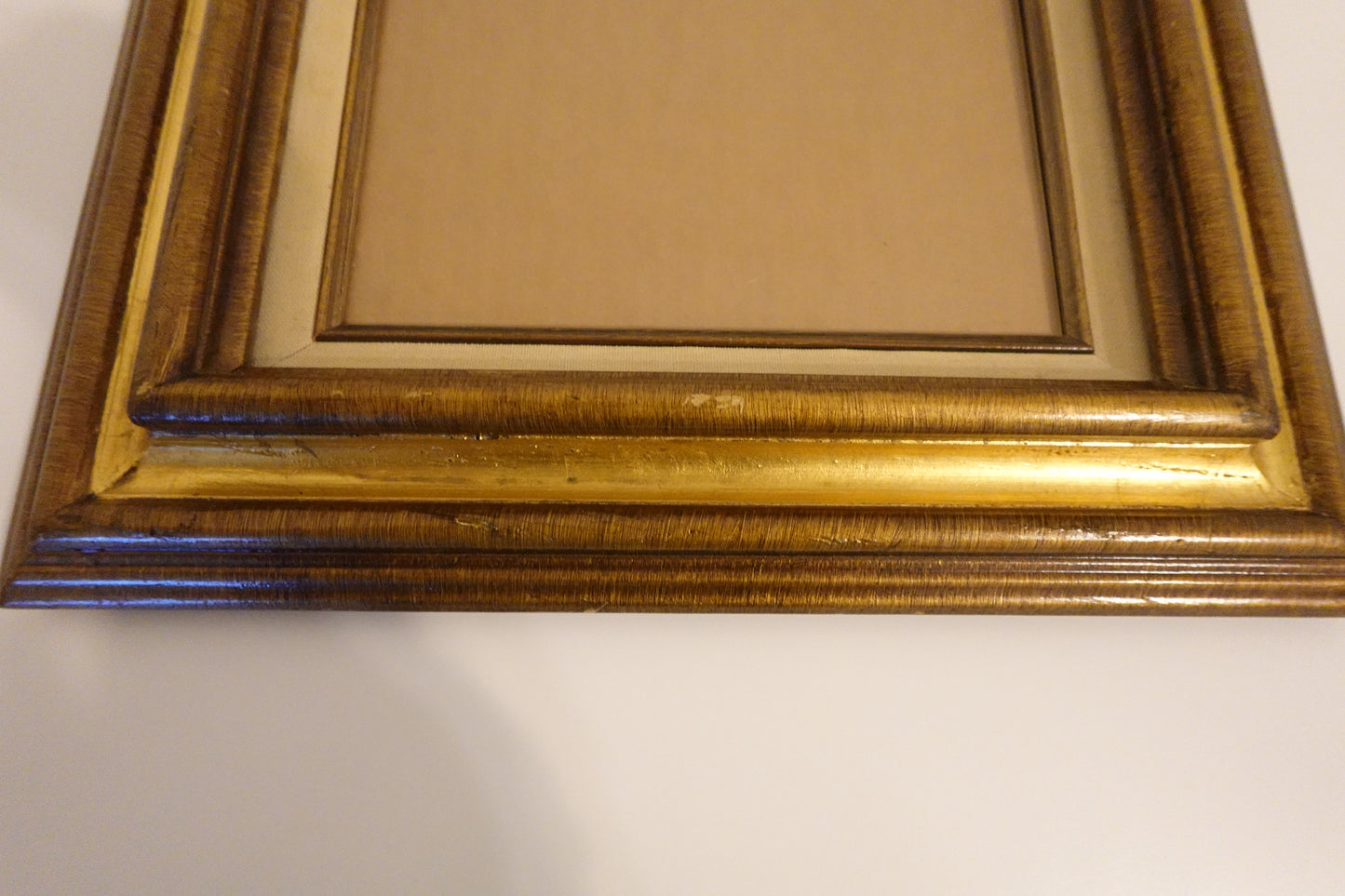 Vintage Gold Picture Frame, Wall Gallery Frame, 15X17 Gold Frame w/ Burlap Mat for 8x10 image