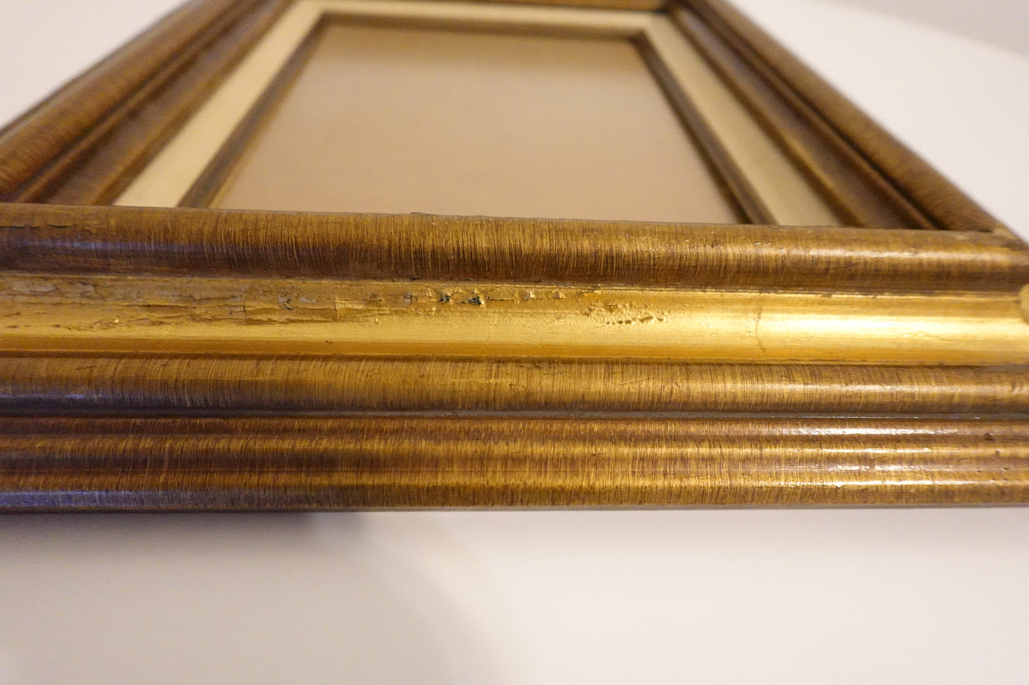 Vintage Gold Picture Frame, Wall Gallery Frame, 15X17 Gold Frame w/ Burlap Mat for 8x10 image