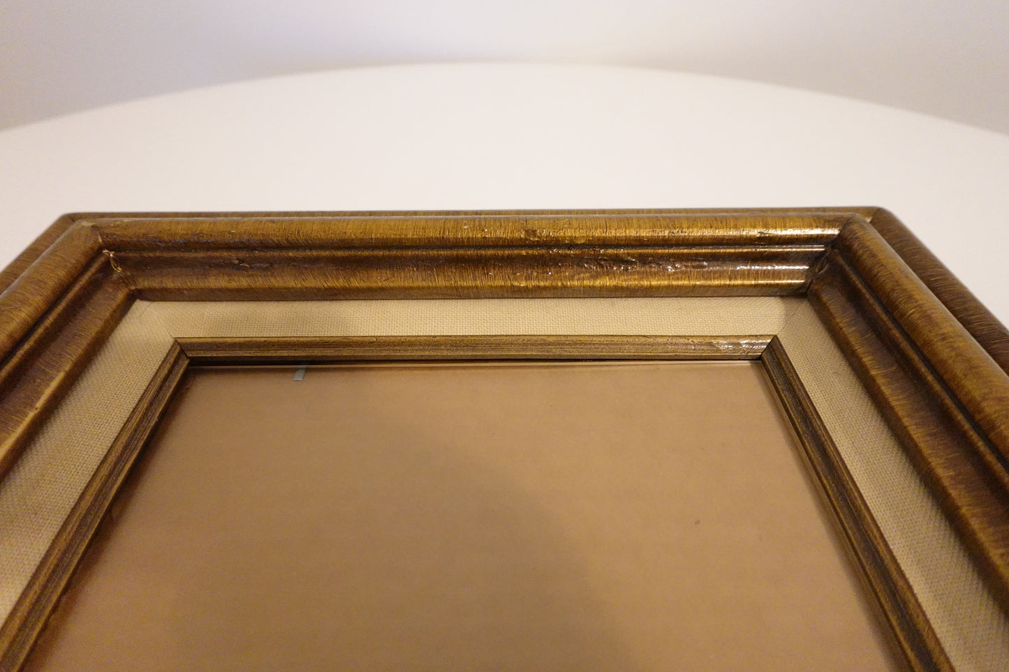 Vintage Gold Picture Frame, Wall Gallery Frame, 15X17 Gold Frame w/ Burlap Mat for 8x10 image