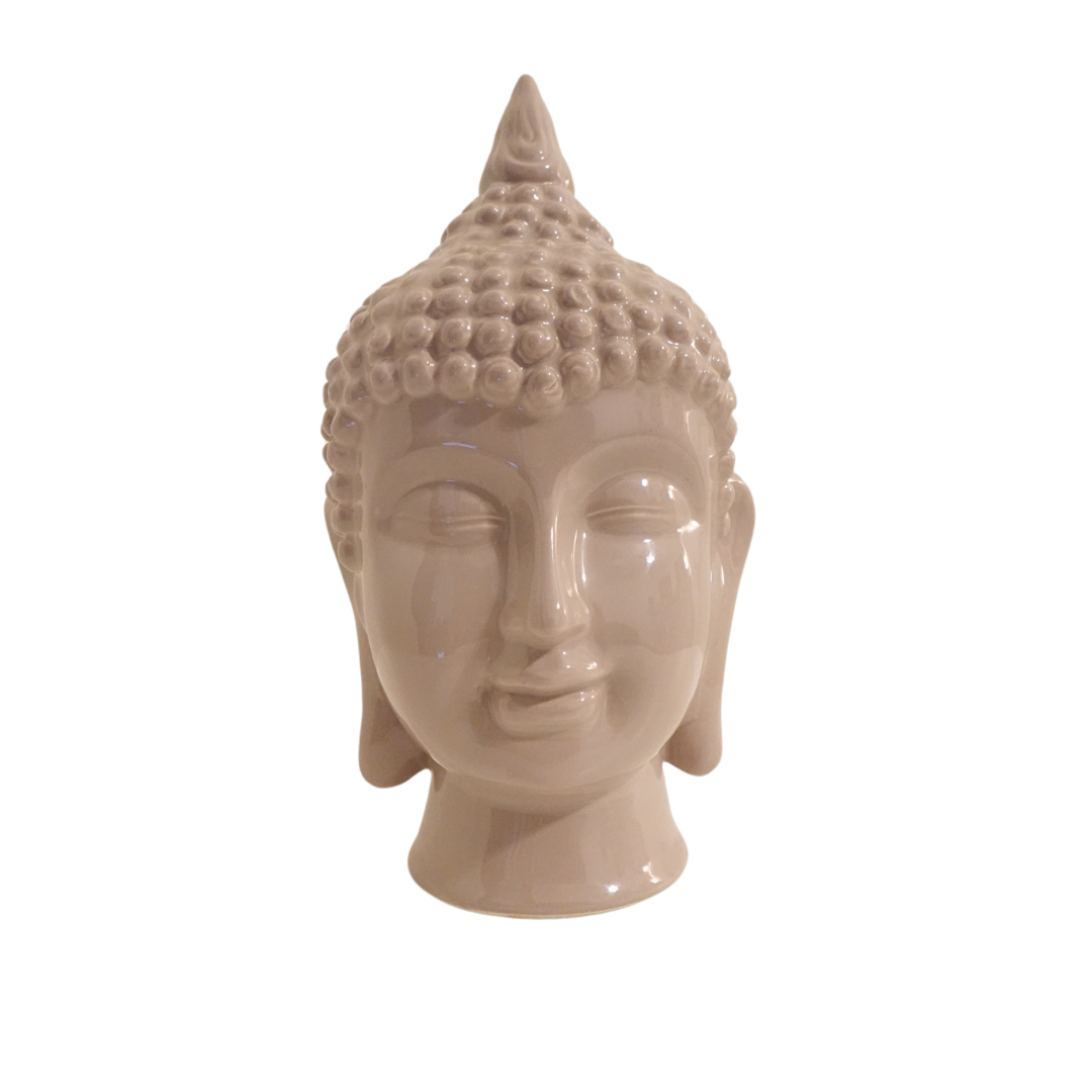 14 in. Tall Buddha Ceramic Head Sculpture/Bust