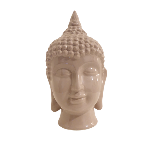 14 in. Tall Buddha Ceramic Head Sculpture/Bust