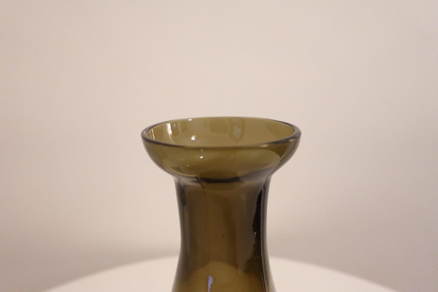 Curved Brown Smoked Glass Vase