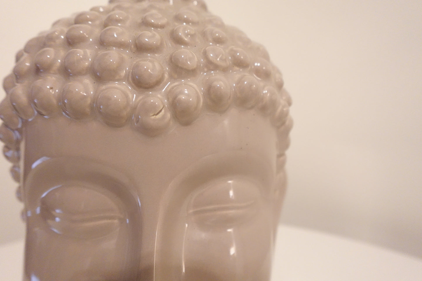 14 in. Tall Buddha Ceramic Head Sculpture/Bust