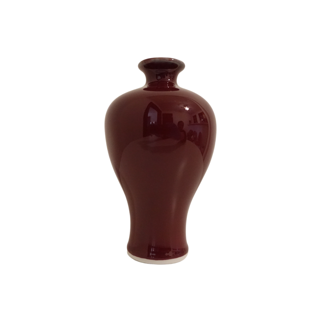 7' in. Vintage Chinese Sang De Boeuf Oxblood Vase